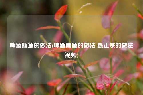 啤酒鲤鱼的做法(啤酒鲤鱼的做法 最正宗的做法视频)